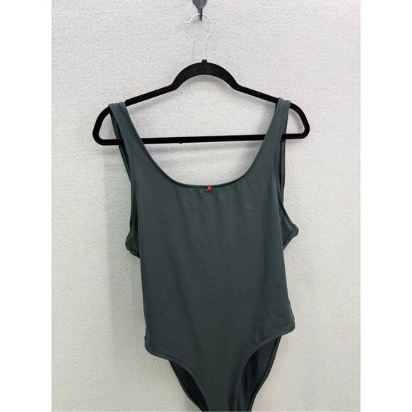 Pink By Frankies Bikinis Womens Green Rose Marlow One Piece Backless Swimsuit La - Picture 7 of 8